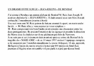 L EQUIPAGE DU JEAN JOSEPH DE BENISAF 1962